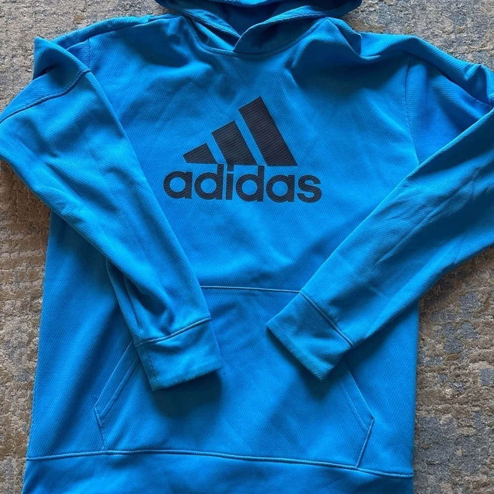 Adidas Climawarm blue pullover hoodie size M